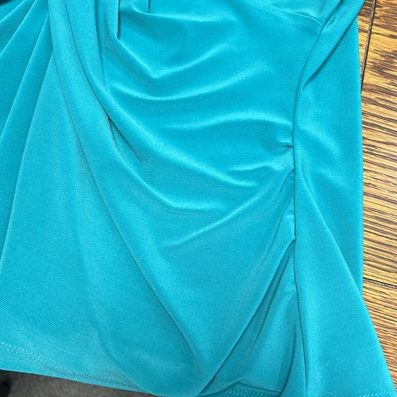 Mr Max Ruched Blouse, NWOT, Teal, SZ: XL - Picture 6 of 7